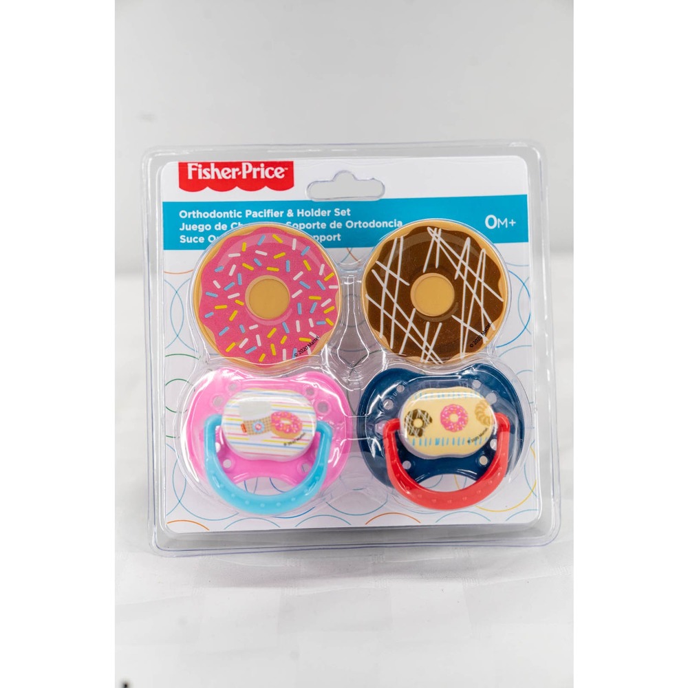 Fisher Price Orthodontic Pacifier and Holder Set